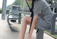 SIW斯文传媒 014 法式黑白方格翻领小清新裙 - 丽莉 [58P-121M]-美图岛