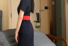 SIW斯文传媒 088 小谈 绛紫纯棉时尚修身九分裤套装 [60P-42MB]-美图岛