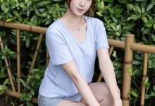甜予摄影 No.259 小俏-运动鞋、淡黄色棉袜、裸足-美图岛